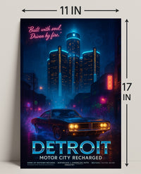 Detroit Motor City Recharged Wall Art Print PosterGoat