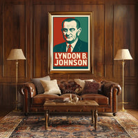 Lyndon Johnson Presidential Portrait Photography Poster