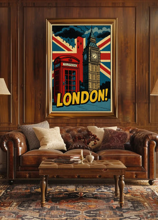 Lively London Landmarks: A Pop Culture Poster