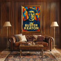 Buster Keaton Iconic Silent Film Star Poster