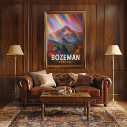 Bozeman Montana Scenic Wanderlust Minimalist Poster