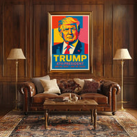 Donald Trump A Modern Icon in Primary Colors Poster