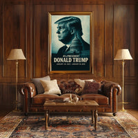 Iconic Donald Trump 47th President Leadership American History Scenic Art Poster