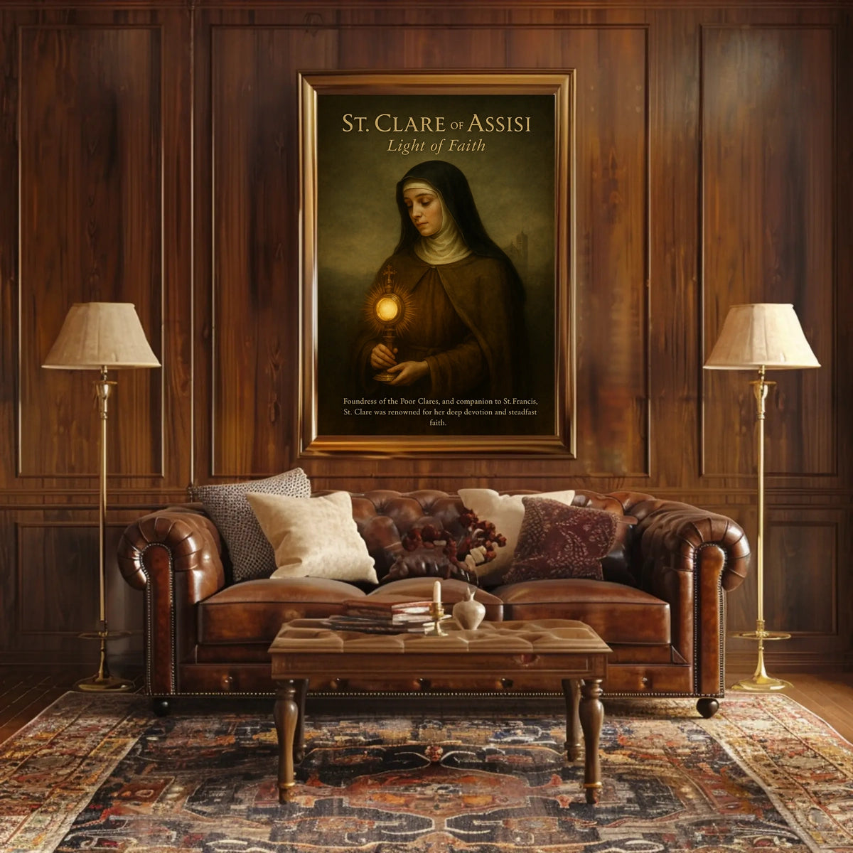 St. Clare of Assisi Light of Faith Poster