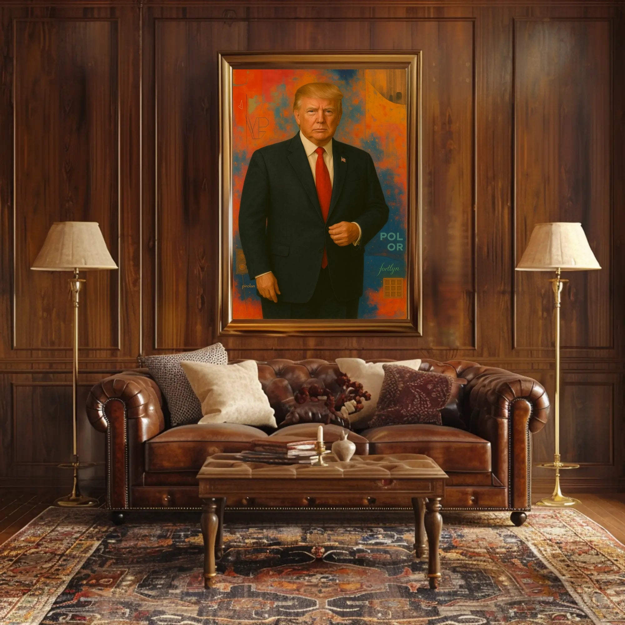 Formal Man Artistic Design: Political or Propaganda Poster