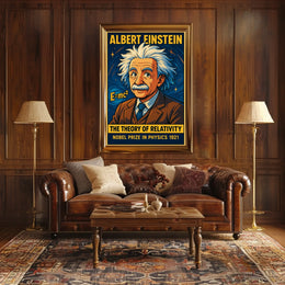 Einstein Relativity Cosmic Landscape Wanderlust Poster