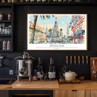 Vibrant Moscow Illustration Poster PosterGoat