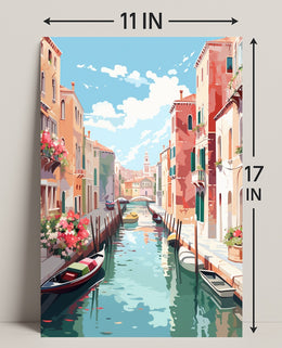 Venetian Canal Scene Poster