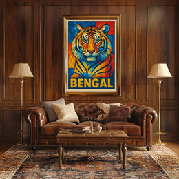 Bengal Tiger Mosaic Poster