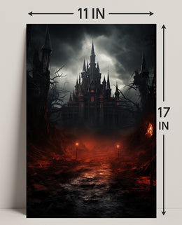 Gothic Castle At Dusk Poster PosterGoat
