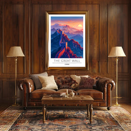 Great Wall of China Majesty Travel Poster