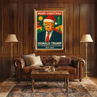 Festive Trump Christmas Poster Political or Pop Culture Poster