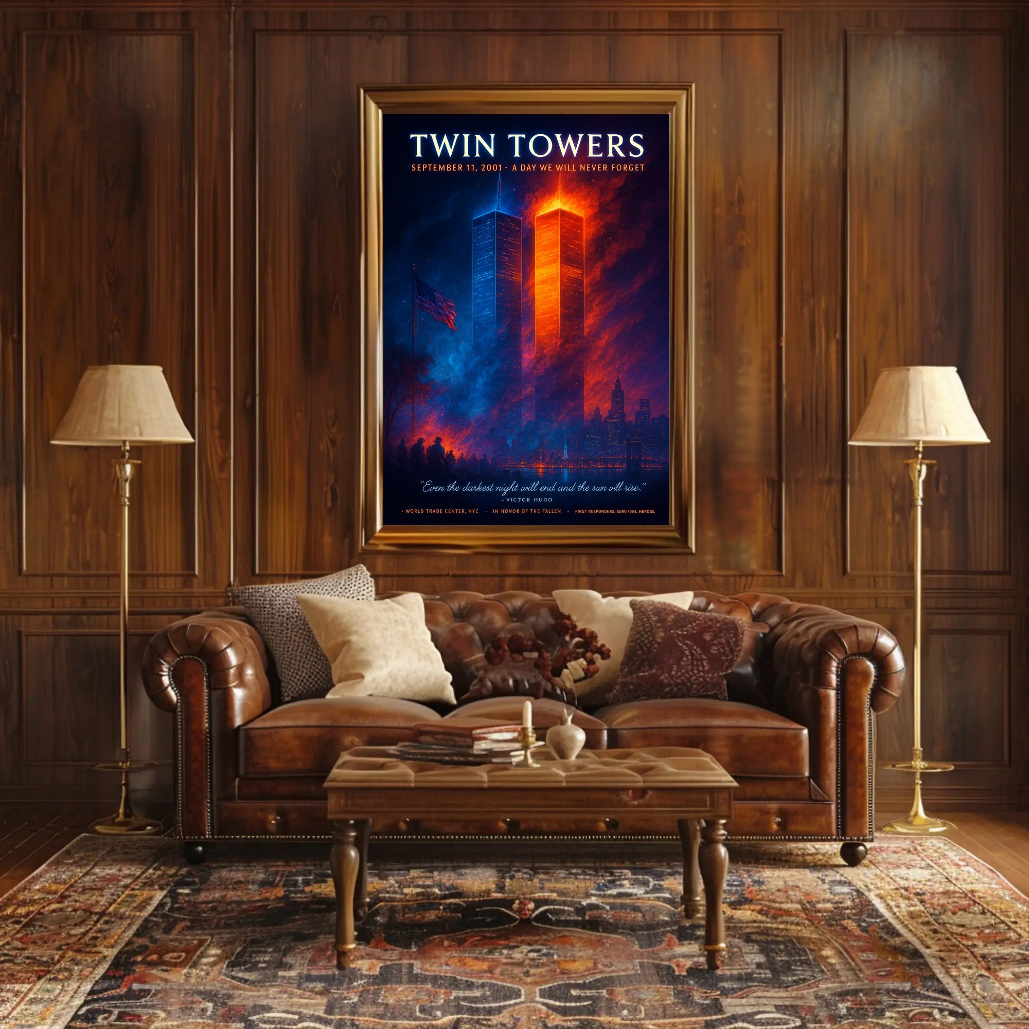 Twin Towers Remembrance Tribute Historical or Presidential Poster PosterGoat