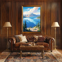 Crater Lake Scenic Tranquility National Park Poster