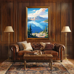 Crater Lake Scenic Tranquility National Park Poster