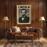 Lincoln Legacy Monochrome Portrait Historical or Presidential Poster
