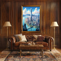 Skyline Of Modern Metropolis Modern Poster