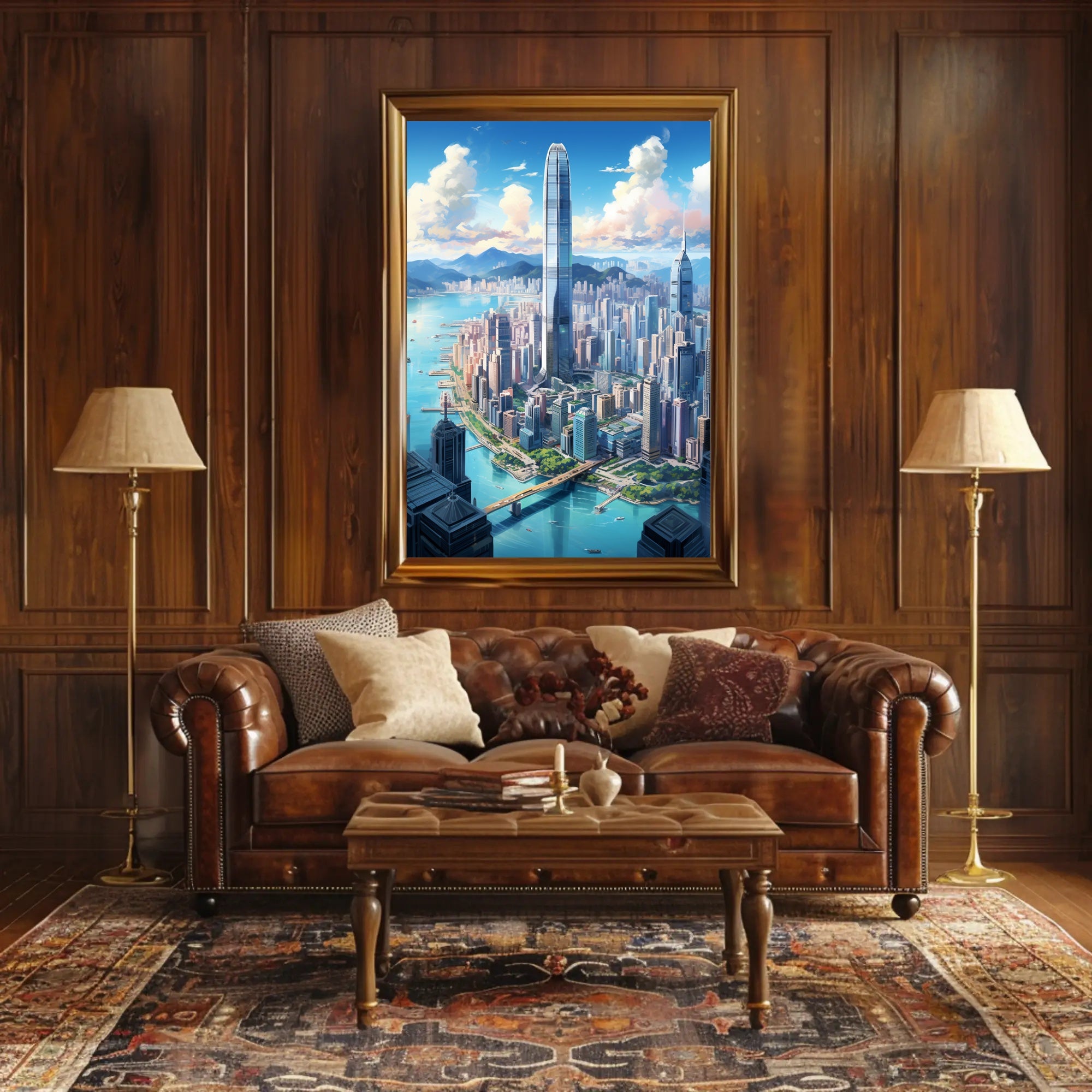 Skyline Of Modern Metropolis Modern Poster