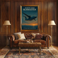 Martin XP6M Seamaster Vintage Aviation Poster Art
