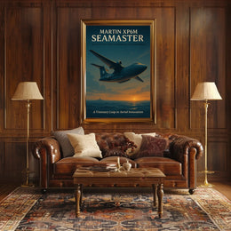 Martin XP6M Seamaster Vintage Aviation Poster Art