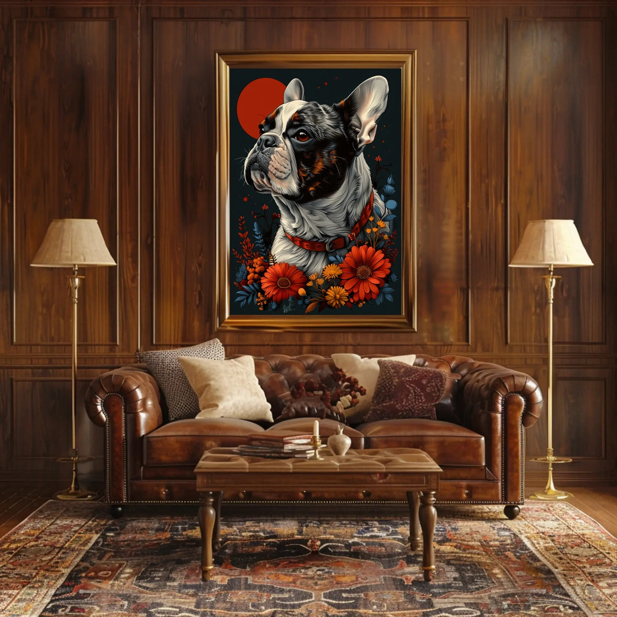 Regal Bulldog Portrait Poster