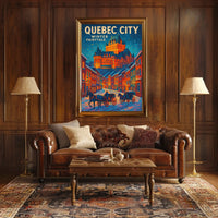 Quebec City Winter Fairytale Poster