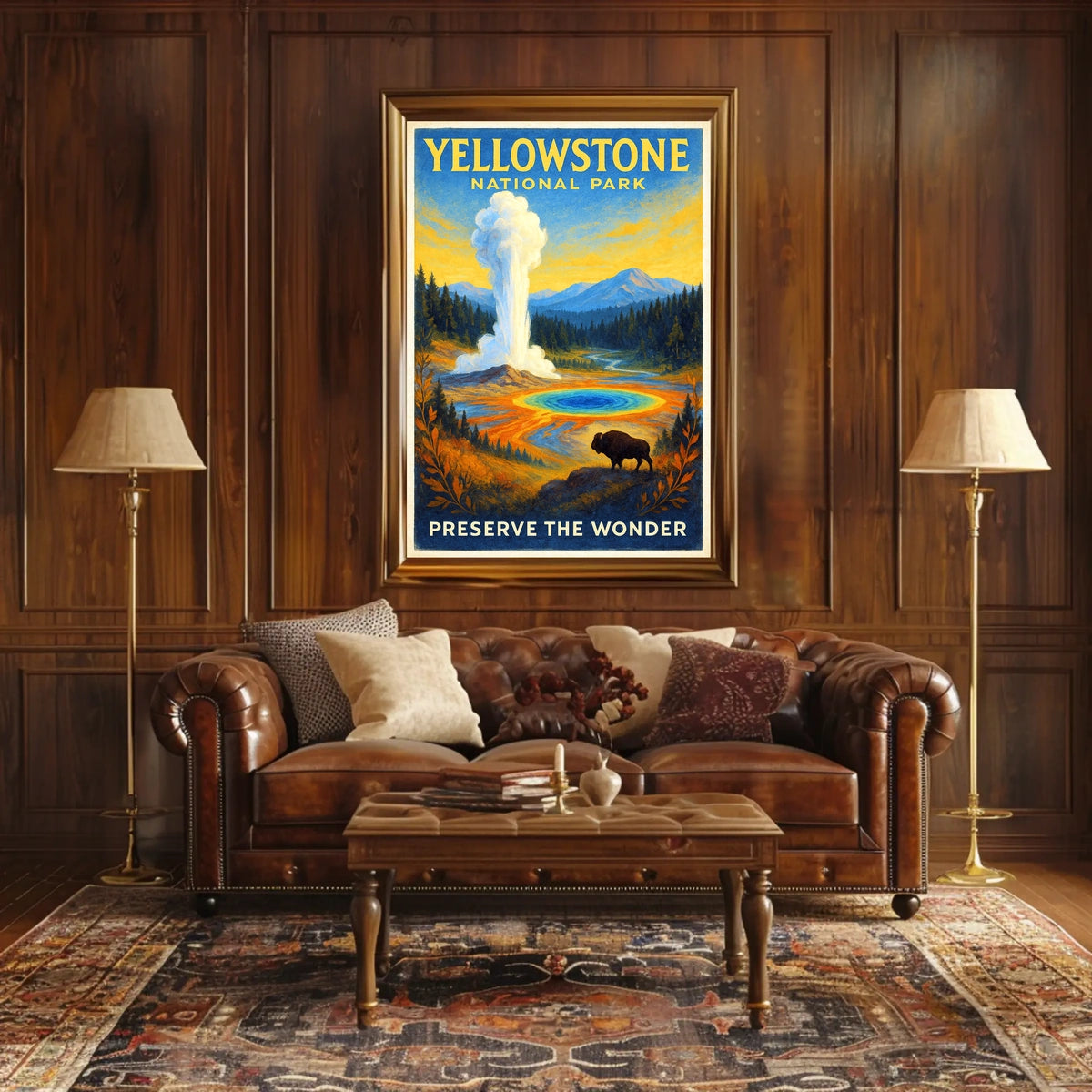 Yellowstone National Park Preserve the Wonder Poster