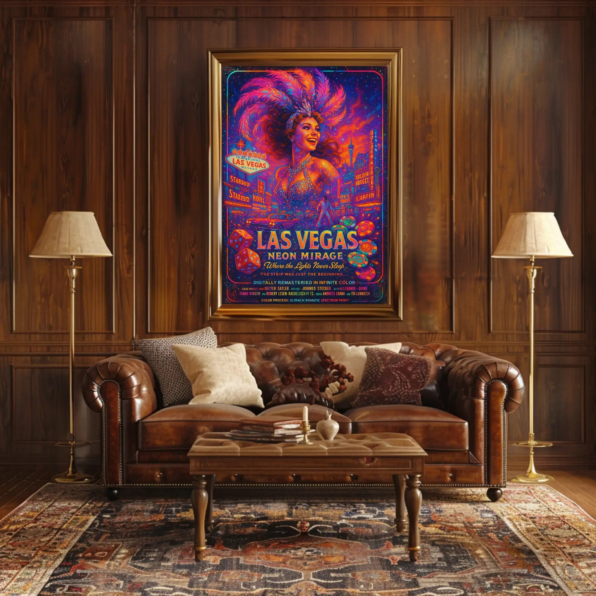 Neon Mirage: Las Vegas Poster PosterGoat