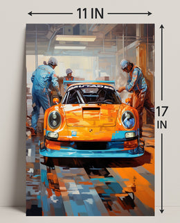 Racing Pit Stop Poster PosterGoat