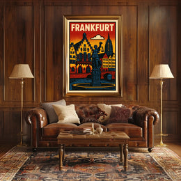 Frankfurt Cityscape Poster