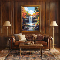 Cuyahoga Valley Autumn Waterfall National Park Poster