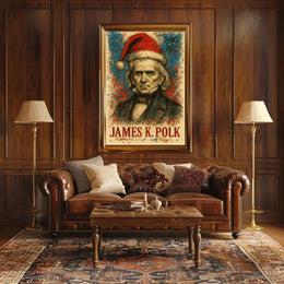 James K. Polk 11th President of the United States Christmas SeriesPoster