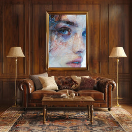 Mystical Medieval Cloaked Figure Fantasy Art Poster PosterGoat