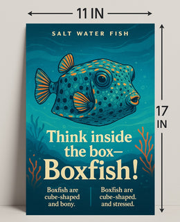 Think Inside the BoxBoxfish Poster PosterGoat