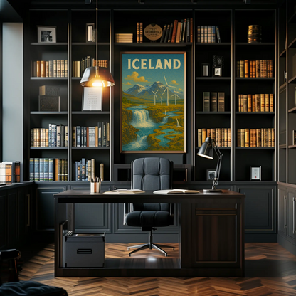 Majestic Icelandic Landscapes and Culture High-End Travel Poster