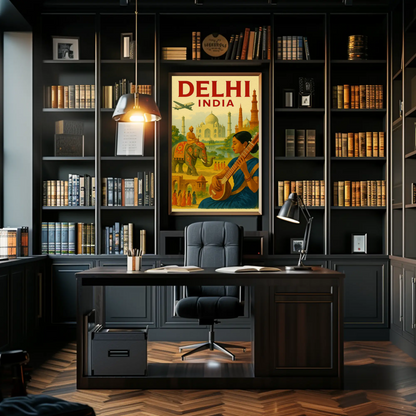 Delhi India Taj Mahal Culture Travel Poster