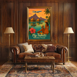 Fly Tahiti Paradise Found Poster