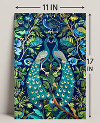 Exquisite Peacocks in Lush Foliage Animal Poster