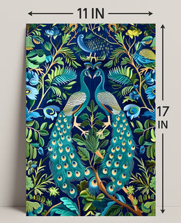 Exquisite Peacocks in Lush Foliage Animal Poster