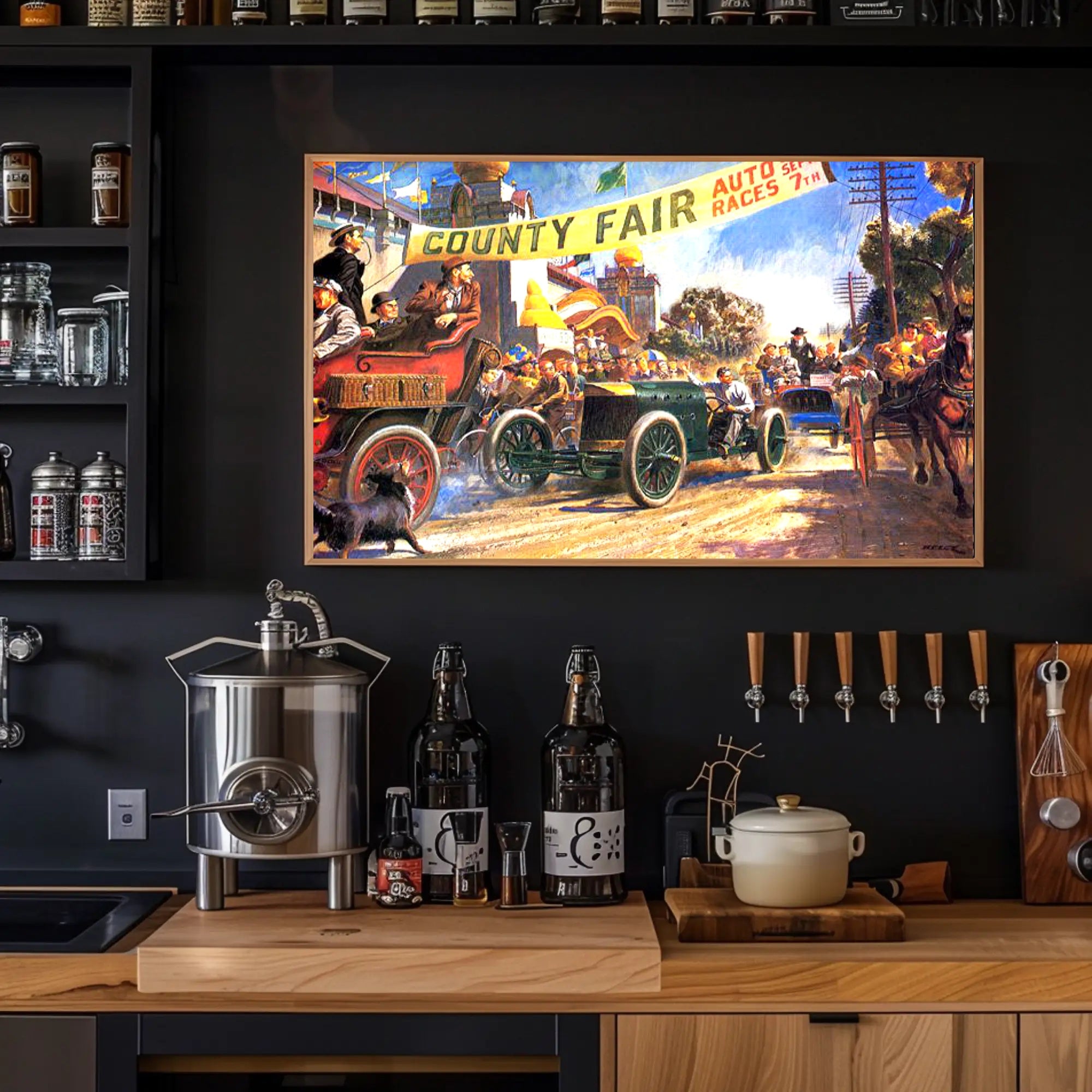 County Fair Auto Races Poster