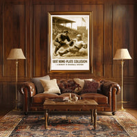 1897 Home-Plate Collision Poster