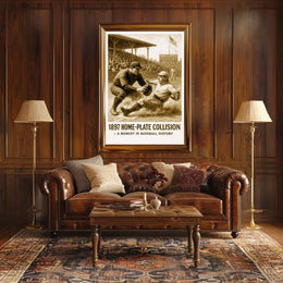 1897 Home-Plate Collision Poster