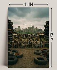 Detroit Michigan Industrial Legacy Poster Art PosterGoat