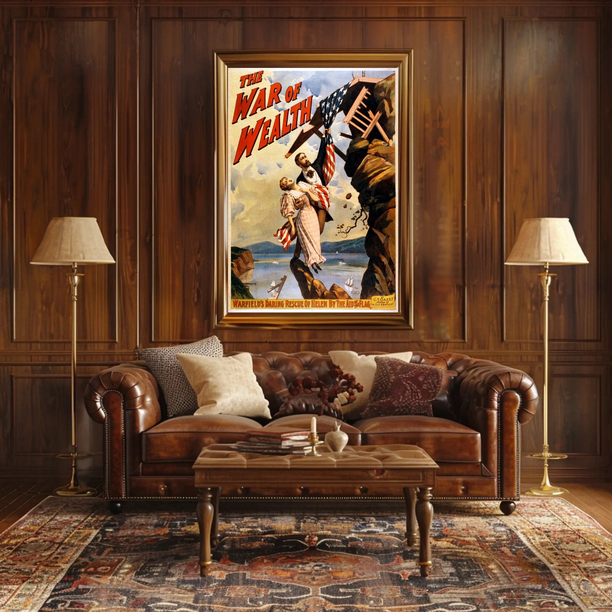 The War of Wealth Dramatic Rescue - Historical Poster