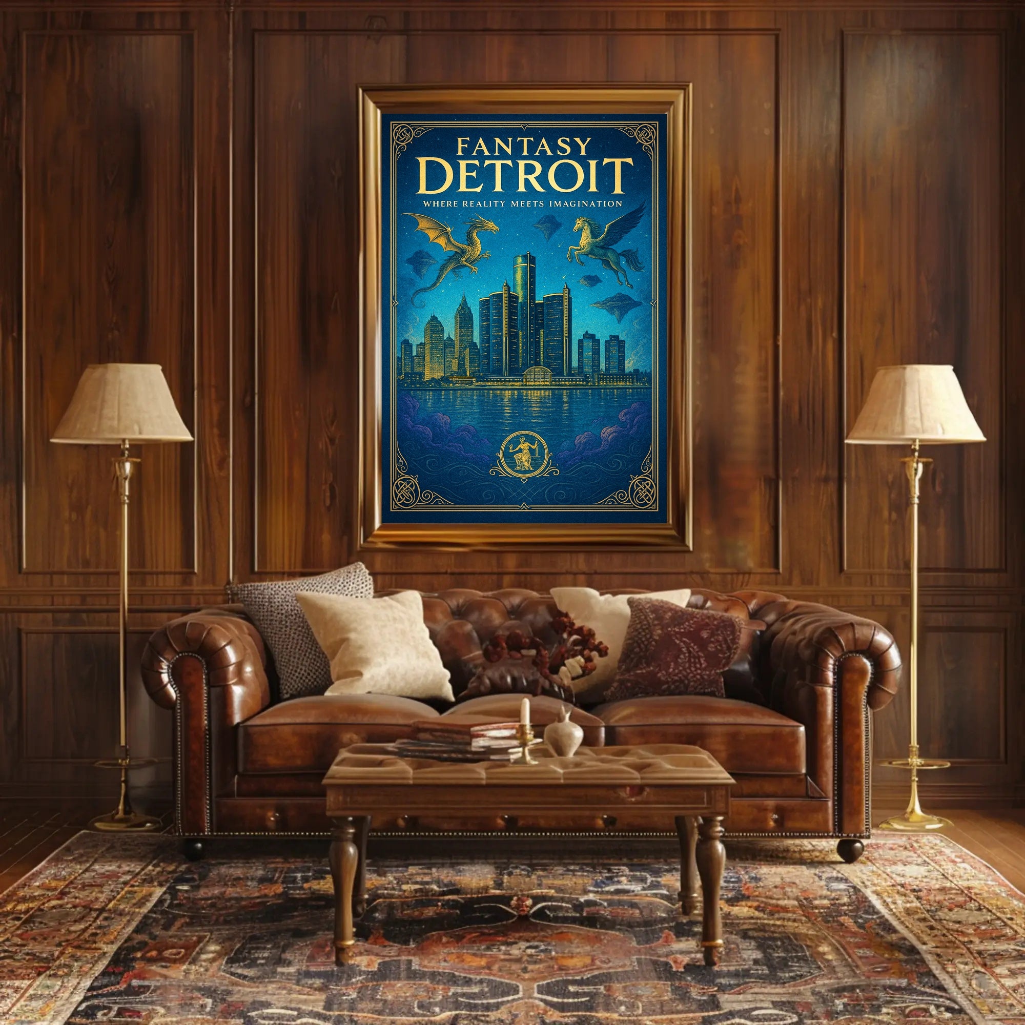 Fantasy Detroit Poster PosterGoat