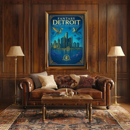 Fantasy Detroit Poster PosterGoat