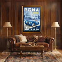 Historic Rome Car Race Poster