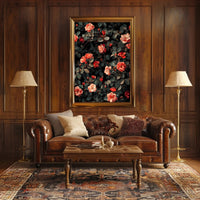 Floral Elegance: Romantic Roses Botanical Artistic Poster
