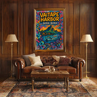 Vaitape Harbor Bora Bora Poster