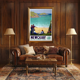 Newquay On The Cornish Coast Poster